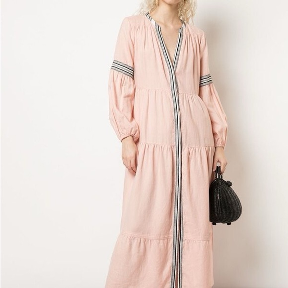 Lemlem Linen Puff Sleeve Dress - Picture 4 of 7